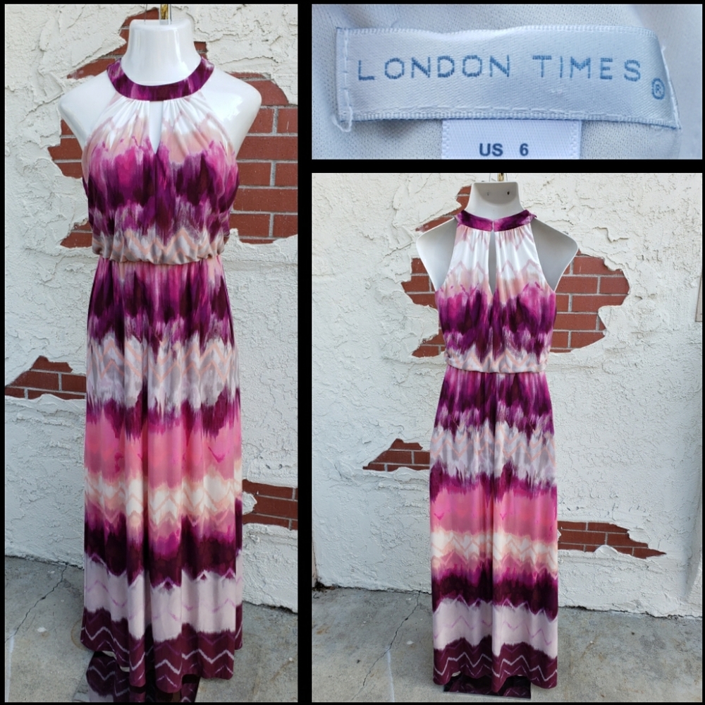 6 women LONDON TIMES sleeveless stretchy dress